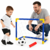 Arco De Fútbol Azul Para Niños Set Infantil Cancha De Fútbol 90cm