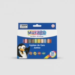Lápices De Cera Jumbo Escolares 12 Colores No Tóxicos Murano