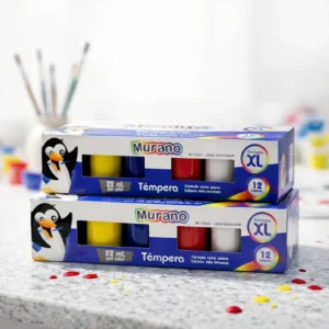 Témpera Escolar Lavable 12 Colores 22 Ml No Tóxica Murano