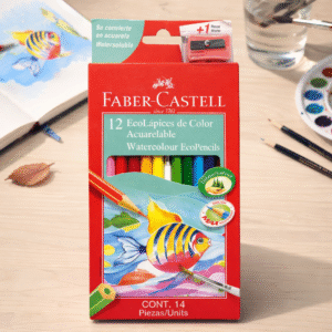 Lápices 12 Colores + Sacapuntas Acuarelables Faber Castell
