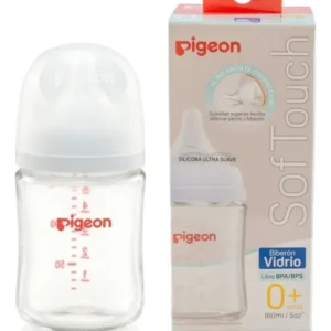 Mamadera De Vidrio Pigeon Boca Ancha 160ml Para Bebé